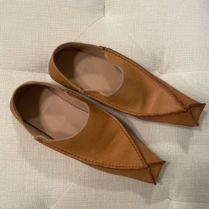 Acne Studios leather square toe slip on loafer